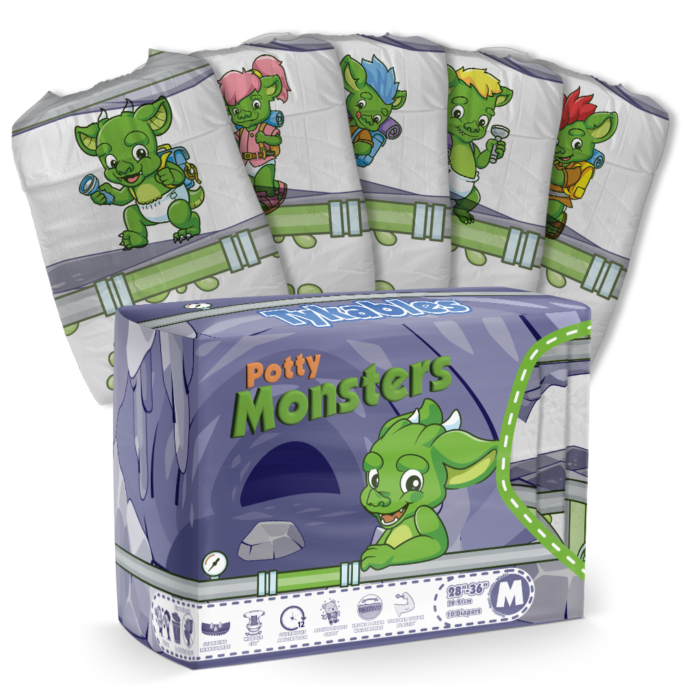 monsters vs aliens danger wears a diaper Potty Monsters Diapers – Tykables