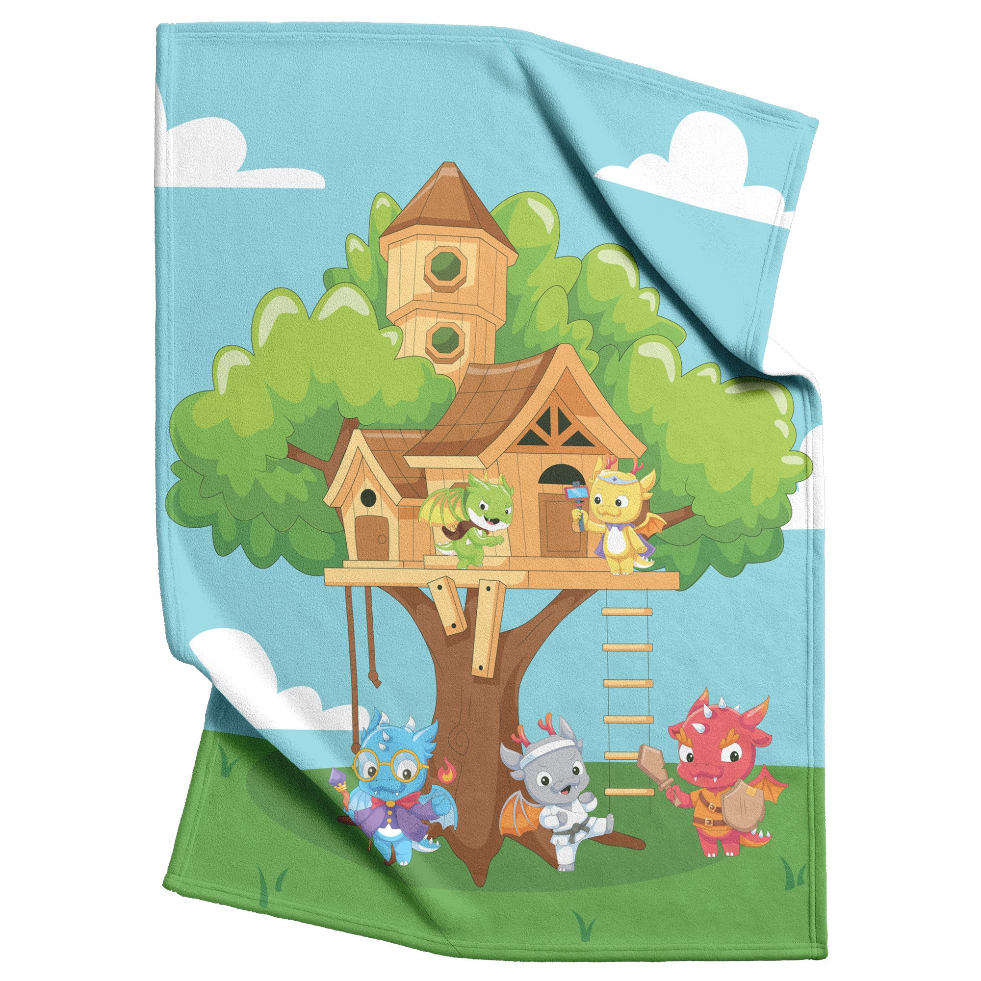 Camelot Scene Fleece Baby Blanket