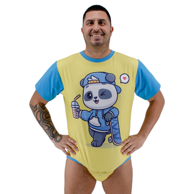 SLIMBELLE Pagliaccetto Uomo Maniche Lunghe: Body ABDL Morbidissimo, Tutina Intera Pigiama (Nero, Taglie Uomo)