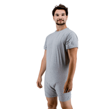 Grey Snappies Romper