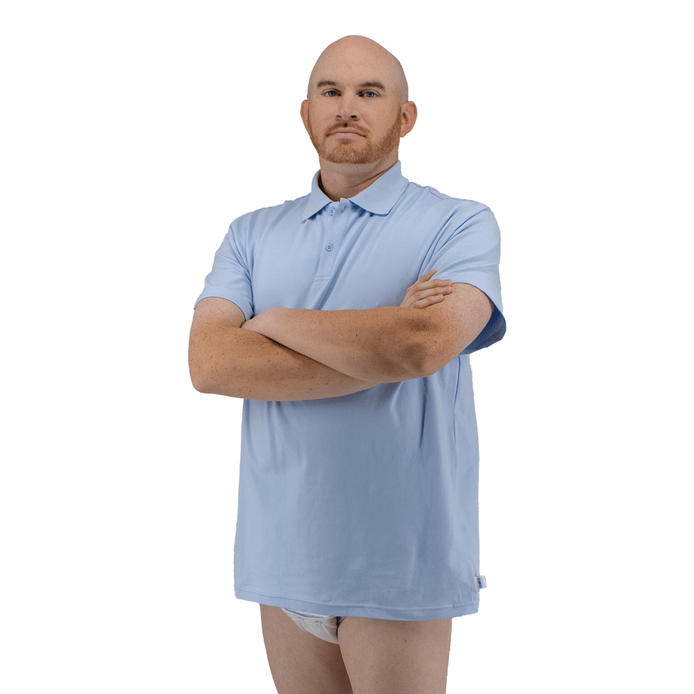 Baby Blue Snappies Polo