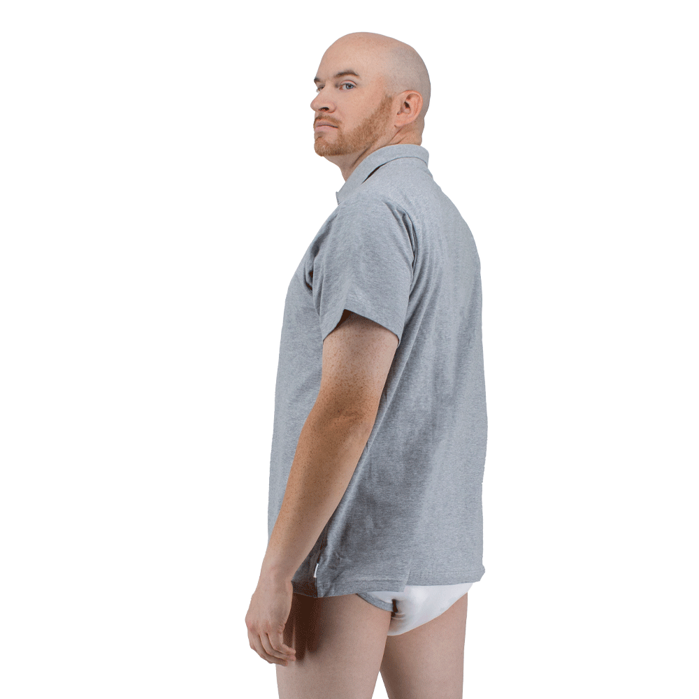 Grey Snappies Polo